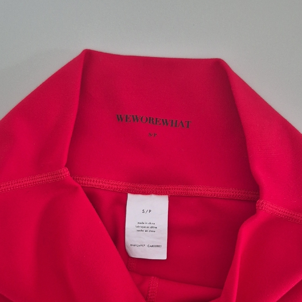 WeWoreWhat Red High-Waist Bike Shorts / SIZE S - Picture 9 of 13